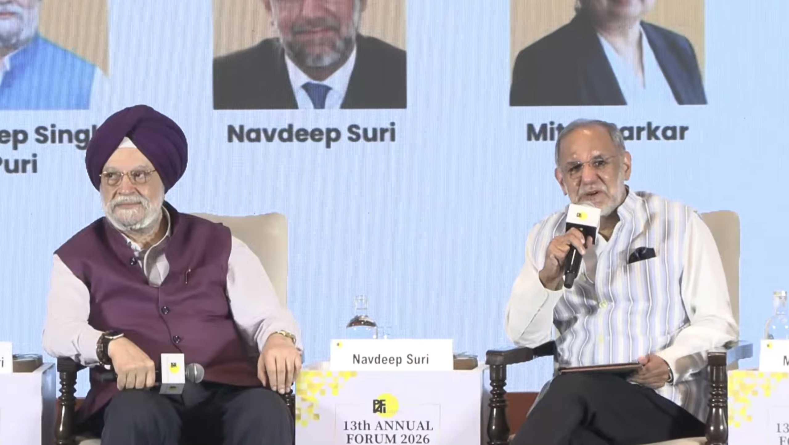 Navdeep suri at PAFI with hardeep puri in New Delhi